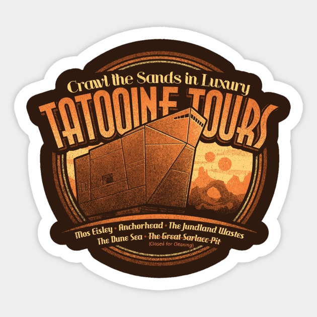 Tatooine Tours Sticker by CoryFreemanDesign